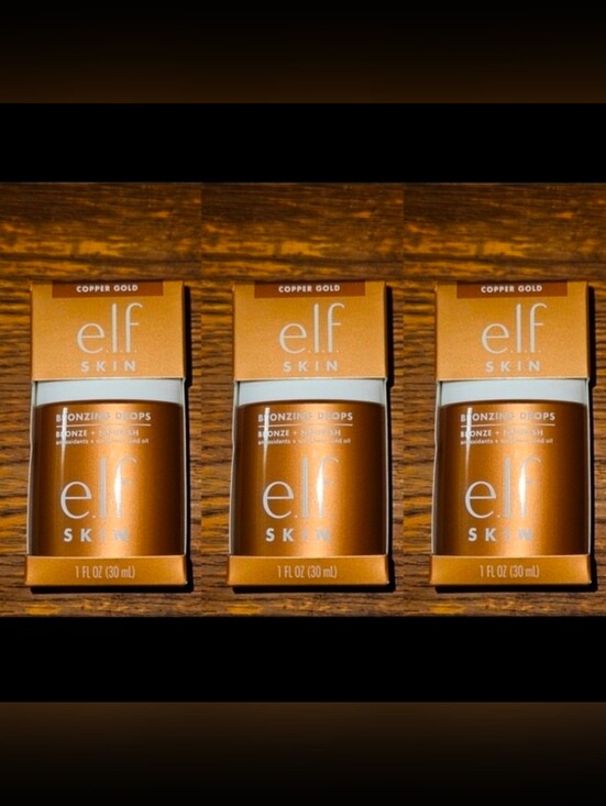 ELF Other - 3 x Elf Skin Bronzing Drops In Copper Gold 1fl Oz BNIB